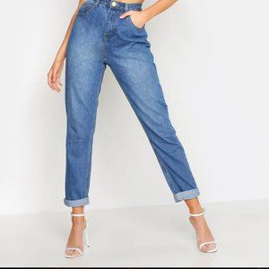 High Rise Mid Wash Mom Jeans